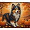 Edge Collections - 14" x 22" - Multicolor - Sheltie Dish Drying Mat Absorbent Pad - 1 Piece